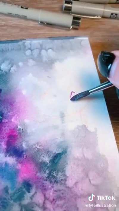 Chameleon helps with a painting