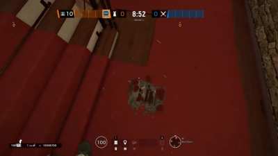 Cool and effective Welcome Mat placement on Villa red stairs!