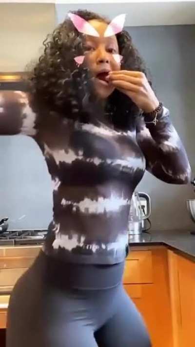 In the kitchen