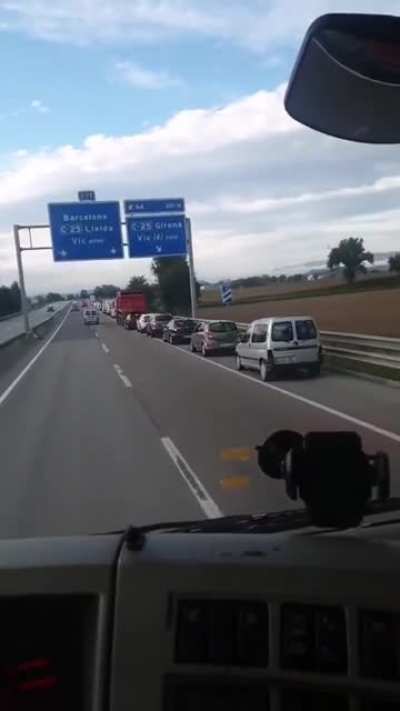 This man laughing at people lined up for the “exit”… I just love it