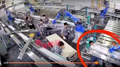 Three workers get attacked by robotic arms in at a steel factory