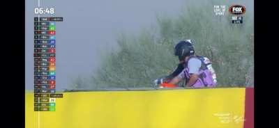 Grand Prix rider isn&rsquo;t happy with the speed of his recovery scooter.