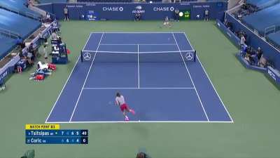 Borna Coric was down against Stefanos Tsitsipas 6:7(2) 6:4 4:6 1:5 and won the match🔥. 🎬All 6 Tsitsipas&rsquo;s match points that Borna Coric won back.