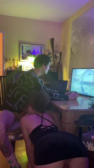 Sometimes I come home super horny and he&rsquo;s playing video games so I try everything to get attention.. [MF] MILF