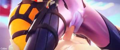 Widowmaker and Tracer getting at it (CakeOfCakes)