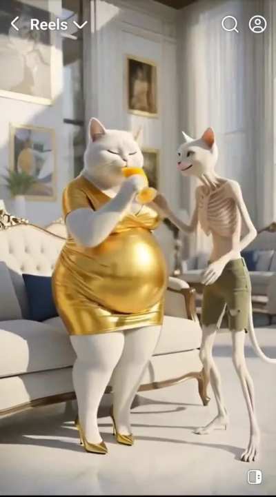 Bones cat cheats on his fat wife in record time
