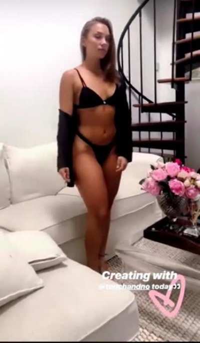 Modeling a black bikini