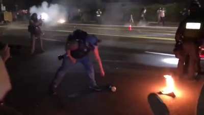 Antifa tries to Molotov Portland Police but instead ignite their comrades