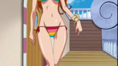 Nami looks comfortable in a bikini 😆💖