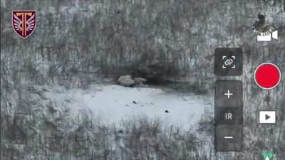 Ukrainian FPV drones kill 35 Russian soldiers near the village of Boguslavka in the Kharkiv region.