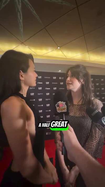 Red carpet interview at the TIFF premiere of "Everybody Wants to F*ck Me"