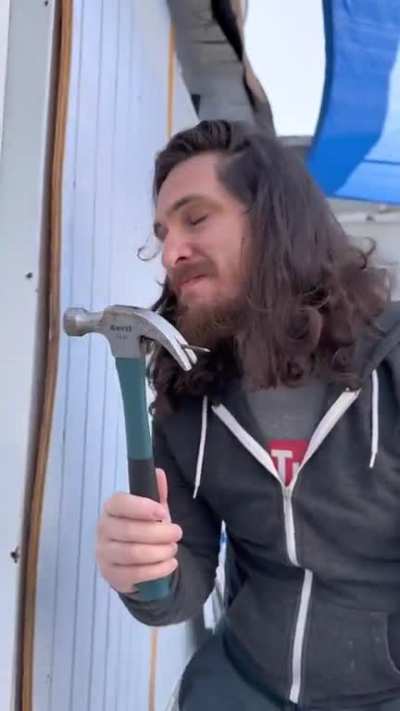 TIL the back of a hammer can hold a nail for the first swing