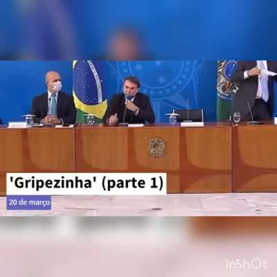Bolsonaro e suas p&eacute;rolas sobre a pandemia.( infelizmente houve um corte para adaptar os risos)