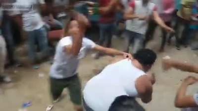 Dancing in street with Knife in Bangalore