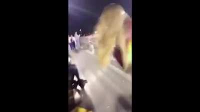 She poured water on her