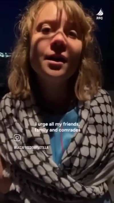 Greta Thurnburg posts a video: &ldquo;if you&rsquo;re seeing this, we&rsquo;ve been intercepted and kidnapped in international waters by the IDF&rdquo;