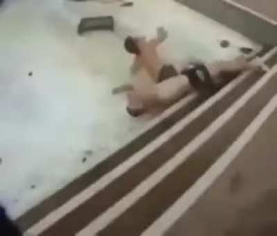 Slide without water. Ouch.