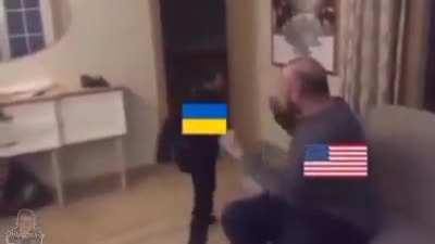 Meme making the rounds on Russian social media about the Ukrainian conflict