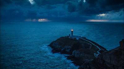 "At the edge, alone, and burning."