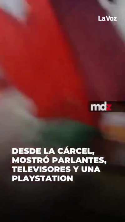 Desde la carcel mostró parlantes, televisores y hasta una Playstation: