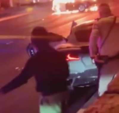 NFL player, Henry Ruggs, sobs on the ground after fatal crash