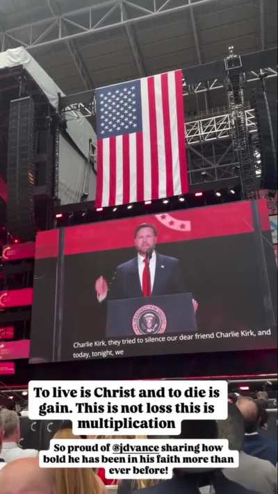 Farryn's time at the Charlie Kirk Memorial Event