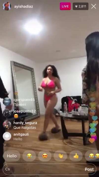 Bally and Ayisha live a couple months ago. They both so stacked🍑🍉