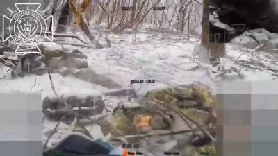 Russian drone from the north group find 2 Ukrainian soldiers but they were already frozen. Sumy region. Published 02.02.2025