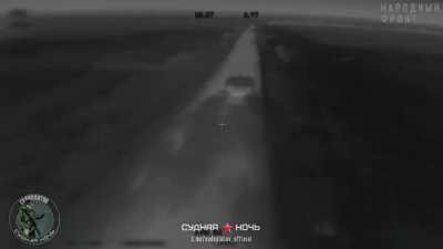RU POV: Destruction of Ukrainian Armed Forces transport by FPV drones "KVN" in the Kharkov direction.