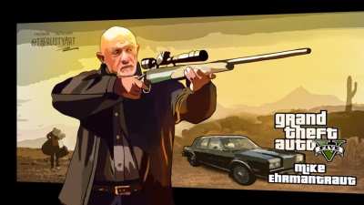Mike Ehrmantraut GTA V Loading Screen Art animation -Breaking Bad- Better call Saul - Youtube link in comments, a follow or a subscribe would be nice .