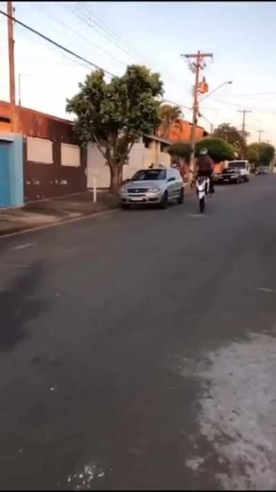 Making some motorcycle stunts