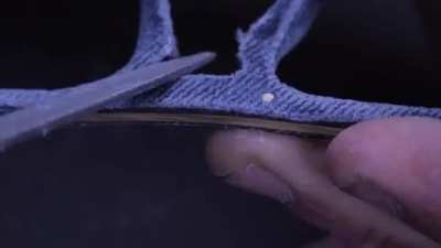 This is how I turn jeans into sunglasses in one minute, a process that has taken me many years to develop. (it normally takes 2 weeks). Best with sound on.
