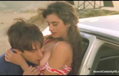 Penelope Cruz's Debuted In 'jamon Jamon' With A Great Tit-sucking Scene.