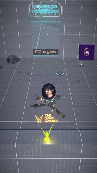 Simulation of Hideo Kojima&rsquo;s robotic AI trying to reach the Game Award