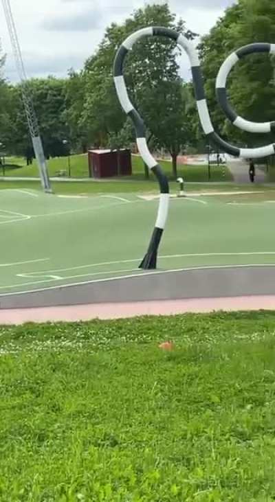 Strangest soccer pitch you'll ever see. The Puckelbollplan is located in Malm&ouml;, Sweden IG: lordsoradin, 7futsal