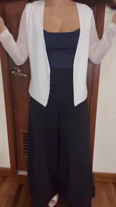 office outfit, on and then off.