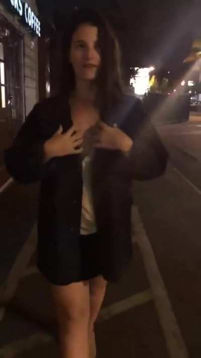 Flashing at night