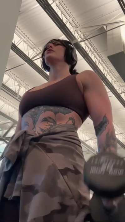 Mami in the gym