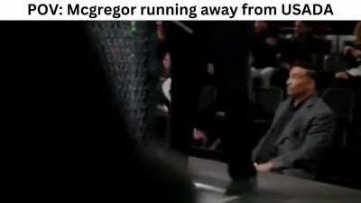 Mcgregor running away from USADA