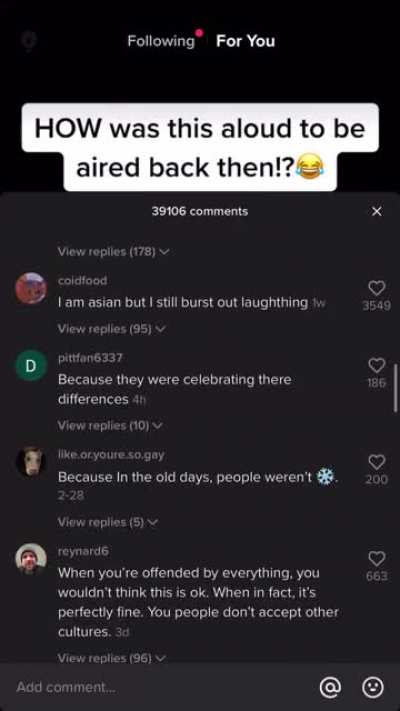 If you think racism isn&rsquo;t that normalized, just remember to go on TikTok and check the comments on videos like these.