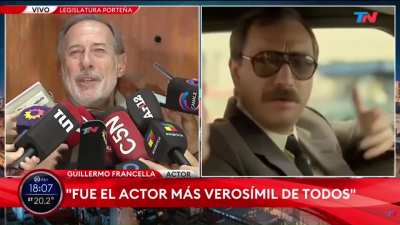 Entrevista a Francella en ocasión del velatorio de Brandoni