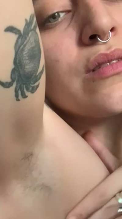 I love to caress my soft hairy pits. Wanna try?