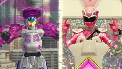 Power Rangers use Pen Pineapple apple pen to destroy the monster