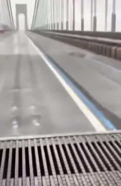 Sound of the bridge in high winds..