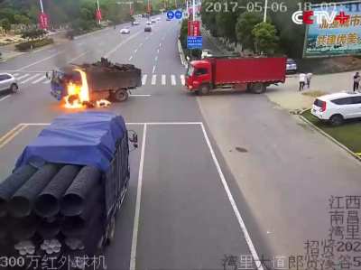 A low speed accident.
