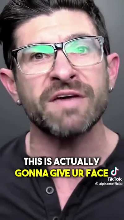 Alpha male influencer has "masculine glasses"