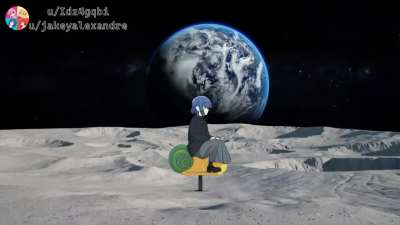 Ryo on a Spring Rocker listening to Nijika Sing "Fly Me to the Moon"