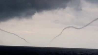 Huge rope waterspout in the Black Sea today.. 🌪