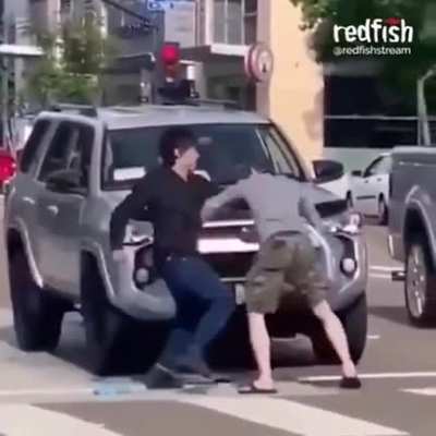 Racist attacks Asian man and gets justice served