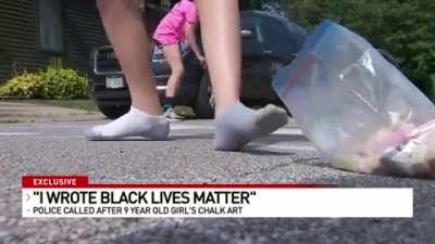 I was told that this should be here. Karen calls cops on 9 year old for drawing Black Lives Matter on chalk.